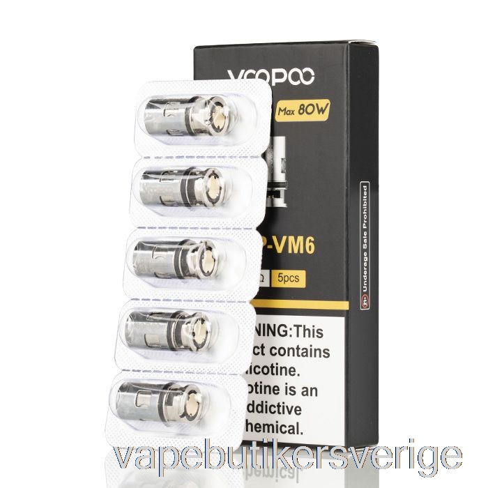 Vape Sverige Voopoo Pnp Ersättningsspolar 0,15ohm Pnp-vm6 Mesh Coils
